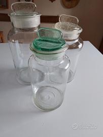 Antichi vasi Albarello in vetro