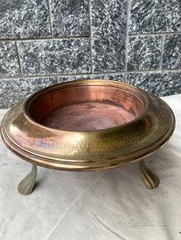 Braciere antico in rame e ottone