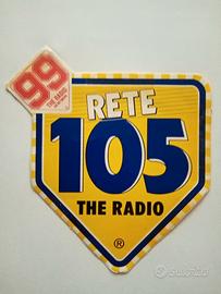 Adesivo radio 105 anni 80 originale