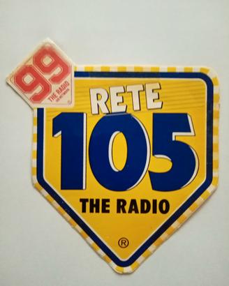 Adesivo radio 105 anni 80 originale