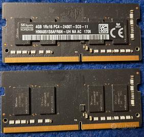 Ram sodimm 2400 2 banchi da 4 GB
