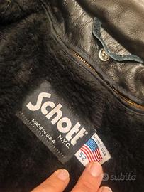 Schott pelle uomo perfetto nero taglia 52