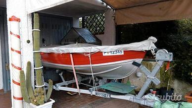 Barca Canadian per pescatori con carrello Ellebi