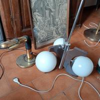 lampadario a tre luci, lampada targetti, radio lam