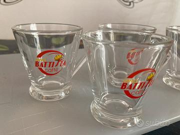 Set 4 tazze caffe marchio battista caffè