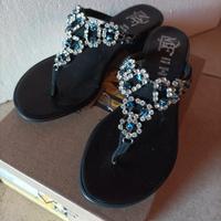 sandali gioiello infradito pelle