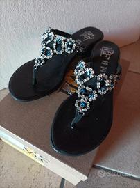 sandali gioiello infradito pelle