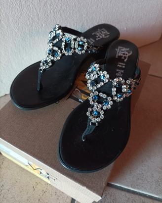 sandali gioiello infradito pelle