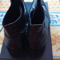 Stivaletti stile cowboy in pelle di serpente neri