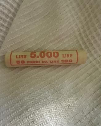 Rotolino originale Banca d'Italia 5.000 lire 100