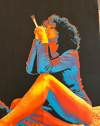 Poster psichedelico Vintage 1971 serigrafia