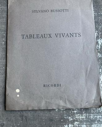 Spartito Tableaux Vivants Bussotti piano