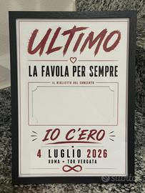 Quadro Porta Biglietto Concerto Ultimo - lo C'ero