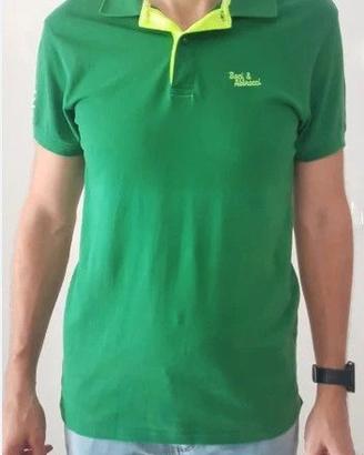 Polo da uomo verde, Baci & Abbracci, nuova, L