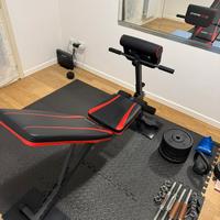 Panca, manubri e pesi