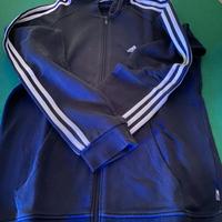 felpa adidas con cappuccio e zip uomo tg.S