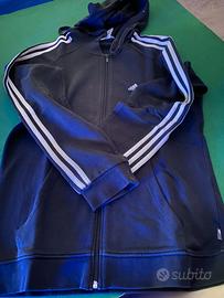 felpa adidas con cappuccio e zip uomo tg.S