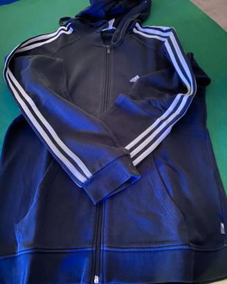 felpa adidas con cappuccio e zip uomo tg.S