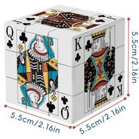Cubo Poker 3D Stampato UV Nuovo Regina Re Fante