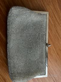 POCHETTE STRASS ARGENTO
