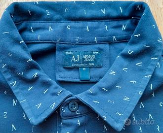 Polo Armani Jeans blu maniche corte