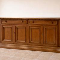Credenza grande in noce 236 cm – 4 ante 2 cassetti