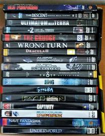 17 dvd originali di film horror con custodie ok