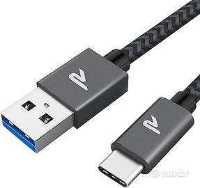 RAMPOW Cavo USB Type-C, Cavo USB C 3A QC 3.0 (C)