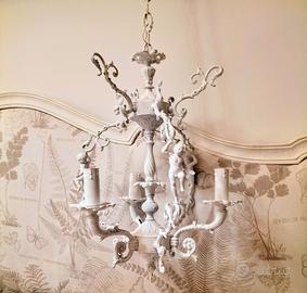 Stupendo lampadario shabby chic 