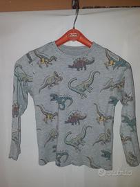 MAGLIETTA DINOSAURI "PRIMARK" UNISEX BIMBI 6-7 ANN