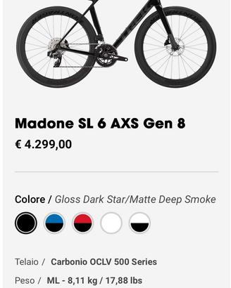 Madone gen 8 SL 6 AXS ML