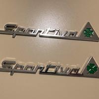 Coppia Fregi loghi Alfa Romeo Sportiva QV nuovi