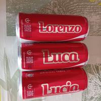 lattine con nome coca cola