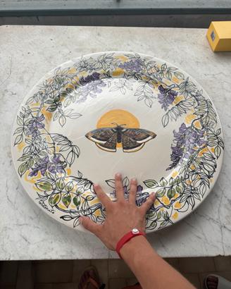 Piatto in ceramica di vietri firmato