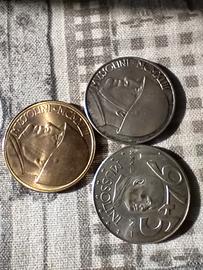 Monete 20 lire Mussolini in argento 