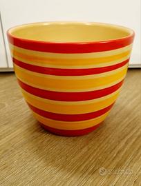 Coprivaso in Ceramica Scheurich - Rosso Giallo