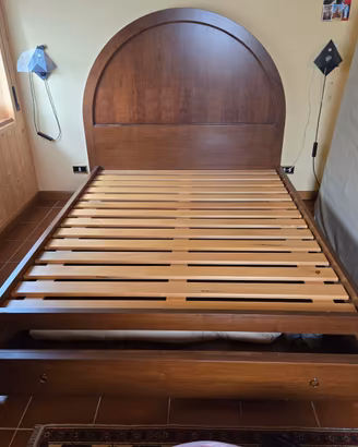 Letto matrimoniale legno massello 