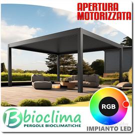 Pergola bioclimatica 3x4 alluminio motorizzata LED
