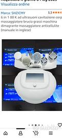 Apparecchio 6 in 1 per cellulite cavitazione e RF 