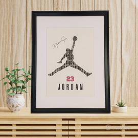 Quadro "Jordan" con veri Francobolli Vintage