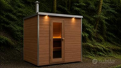 Sauna x 4 persone 21mm legno termo trattato Delux
