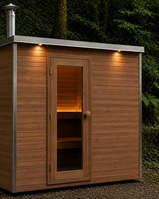 Sauna x 4 persone 21mm legno termo trattato Delux
