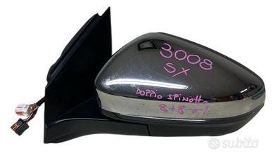 SPECCHIETTO RETROVISORE SINISTRO PEUGEOT 3008 Seri