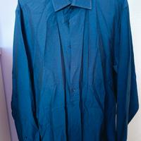Camicia da Uomo Coveri blu con fantasia Slim fit 