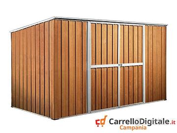 Casetta giardino in Acciaio 345x186 fin legno