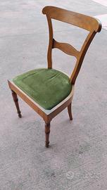 Sedia in faggio e velluto