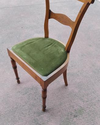 Sedia in faggio e velluto
