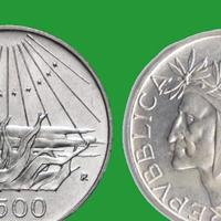 monete 500 lire Dante 