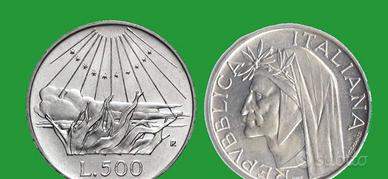 monete 500 lire Dante 