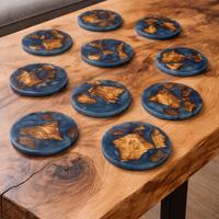 Sottobicchieri in resina e legno